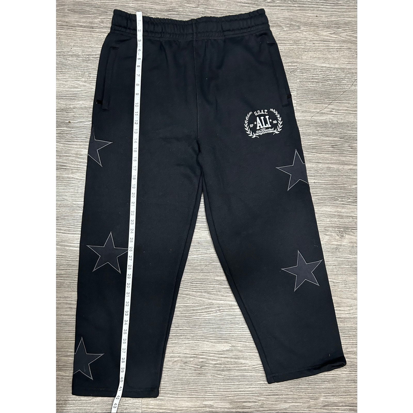 Nwt Shoe Palace X Muhammad Ali Stars Sweatpants Men's Xl Black Goat Joggers — image 6 of 8